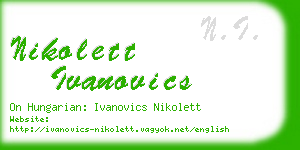 nikolett ivanovics business card